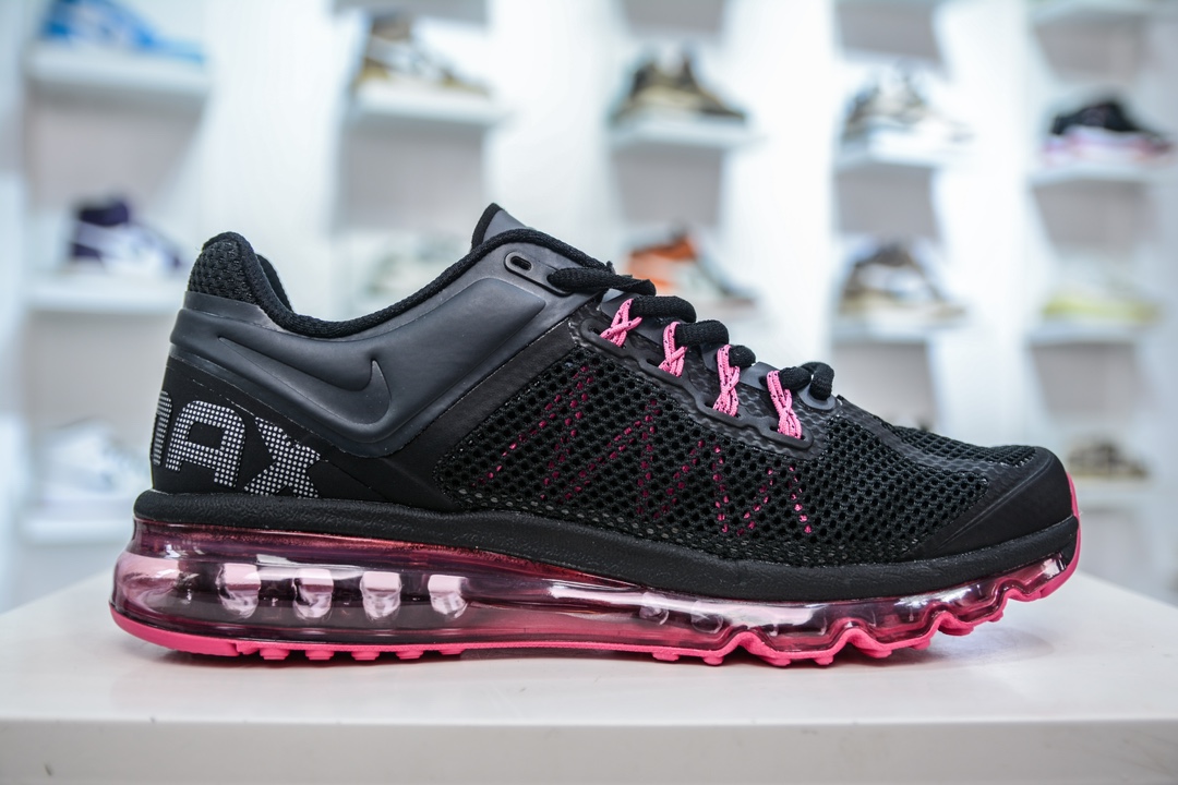 NIKE Air Max 2013 耐克复古透气网布全掌气垫 缓震跑步鞋 555753-001