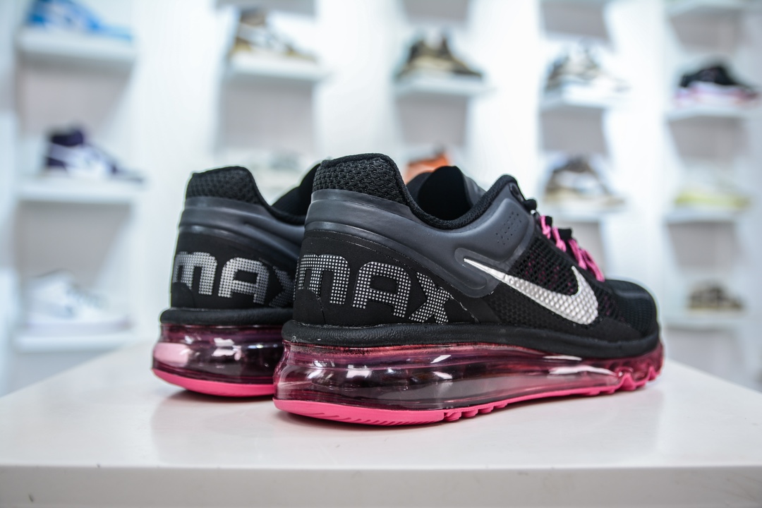 NIKE Air Max 2013 耐克复古透气网布全掌气垫 缓震跑步鞋 555753-001