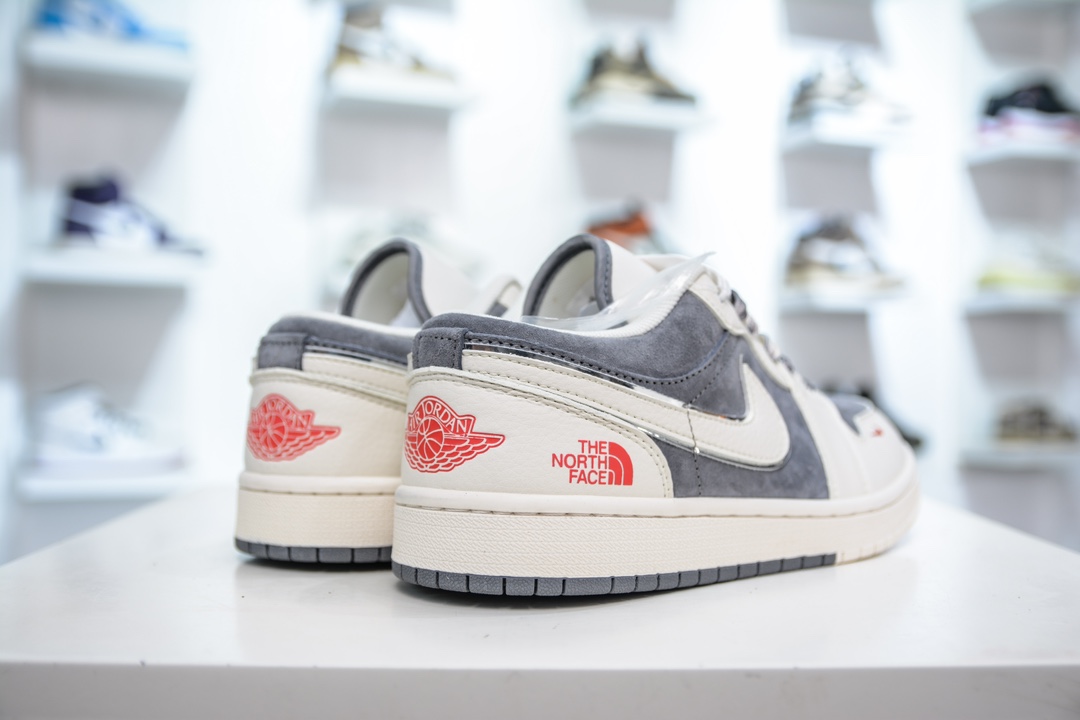 Air Jordan 1 Retro Low x The North Face 北面联名-米灰红小钩 SJ9950-039