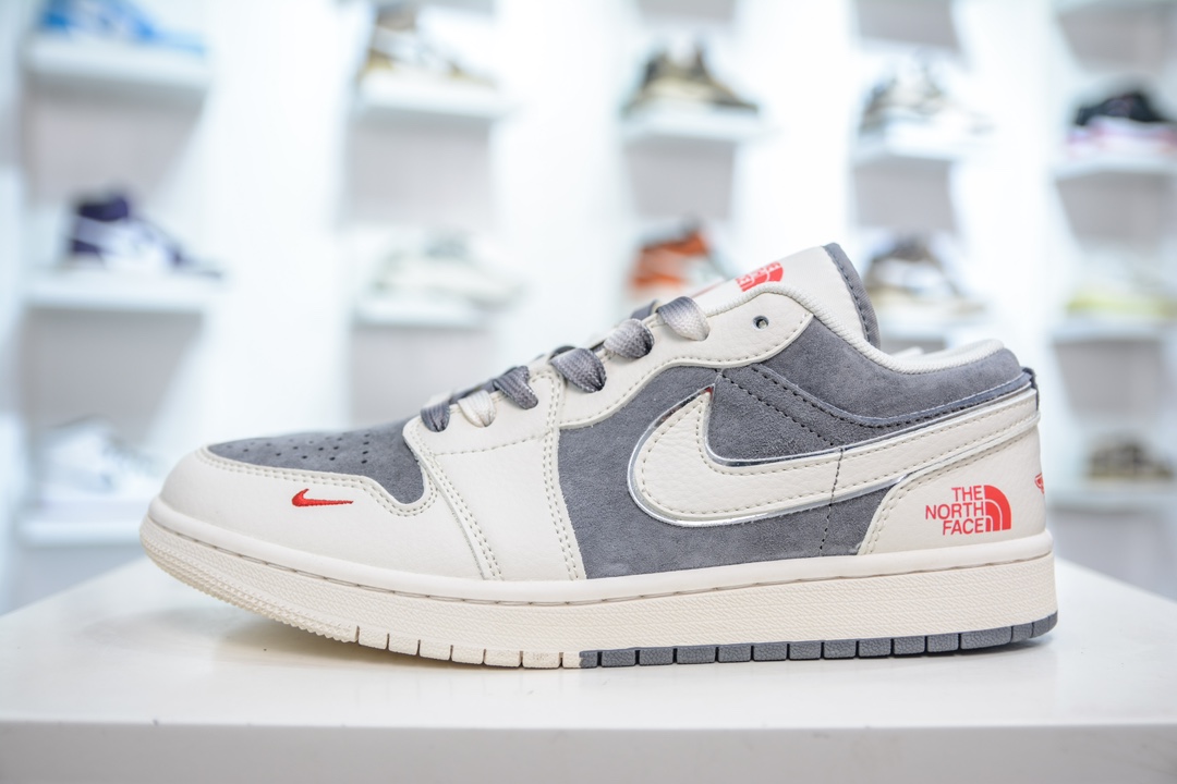 Air Jordan 1 Retro Low x The North Face 北面联名-米灰红小钩 SJ9950-039