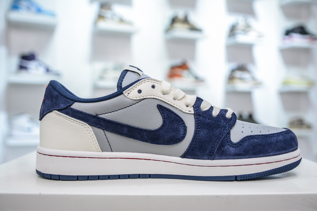 TS x Air Jordan AJ1 Low xUNDEFEATED UN联名-蓝灰猪八 CF3688-026