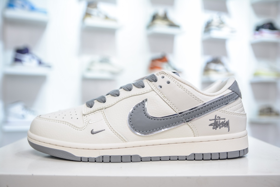 Nike SB Dunk Low x Stussy 斯图西联名-米灰双小钩 DQ1098-382