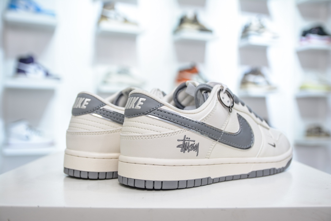 Nike SB Dunk Low x Stussy 斯图西联名-米灰双小钩 DQ1098-382