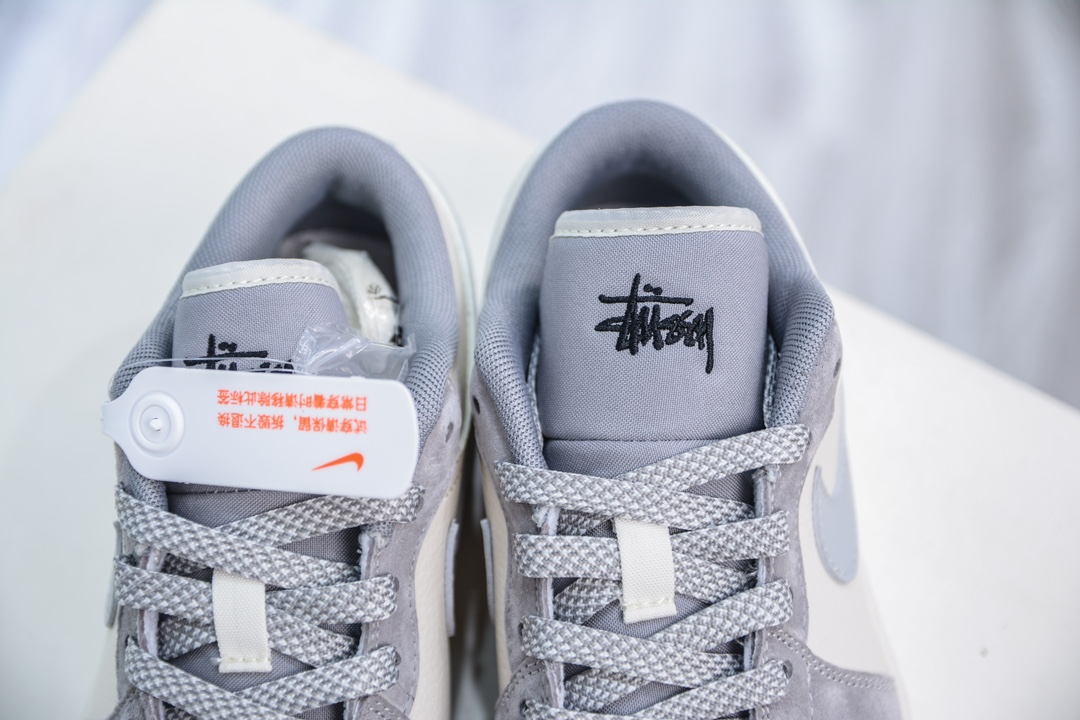 Air Jordan 1 Retro Low x Stussy 斯图西联名-白灰翻毛 SJ9950-045