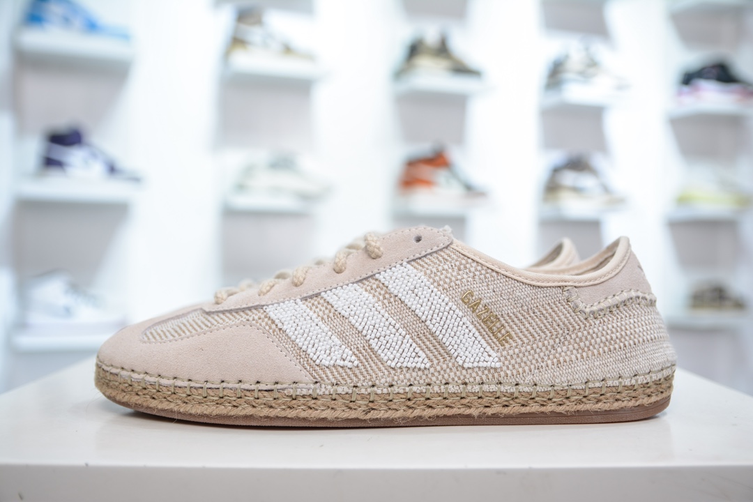 adidas Originals Gazelle x CLOT ”HALO IVORY” 米色 三叶草休闲防滑耐磨低帮板鞋鞋 IH3144