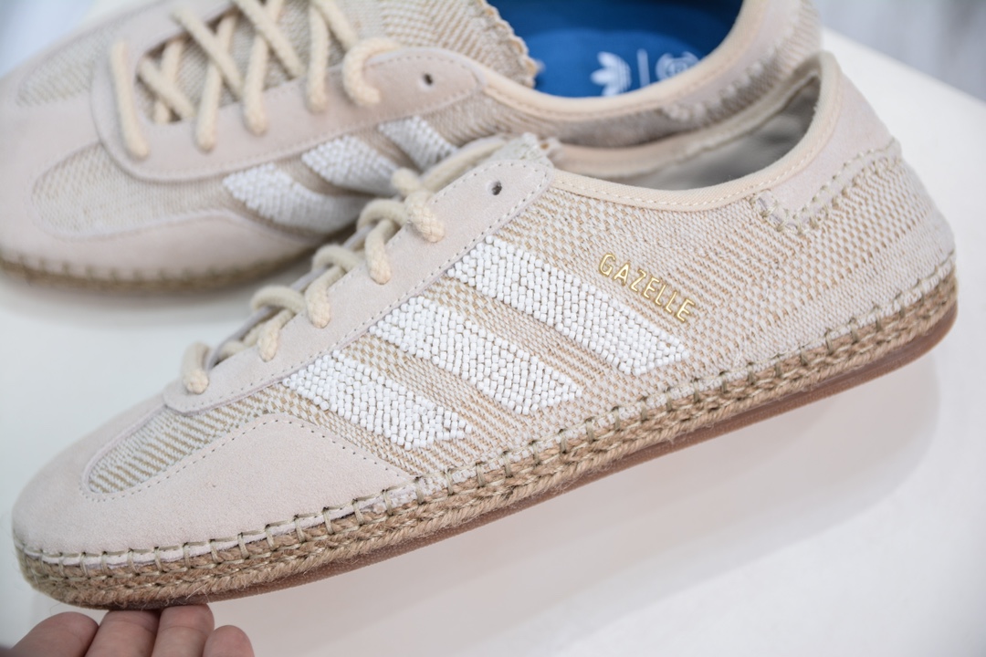 adidas Originals Gazelle x CLOT ”HALO IVORY” 米色 三叶草休闲防滑耐磨低帮板鞋鞋 IH3144