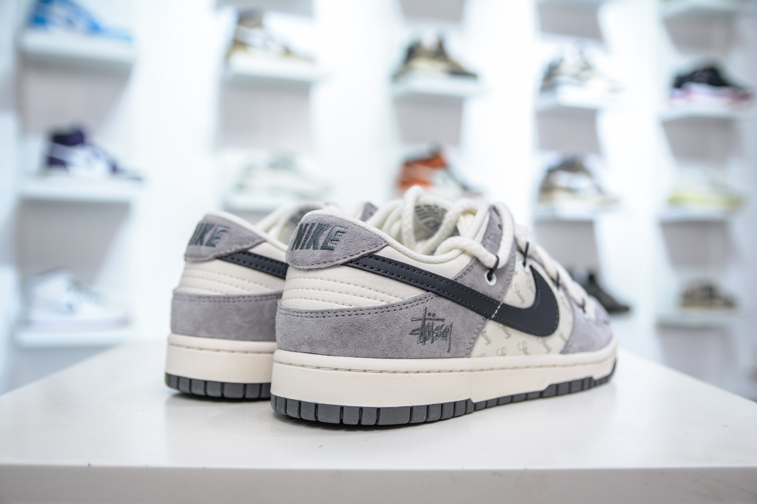 Nike SB Dunk Low X Stussy 斯图西联名-绑带米黑 SJ2068-295