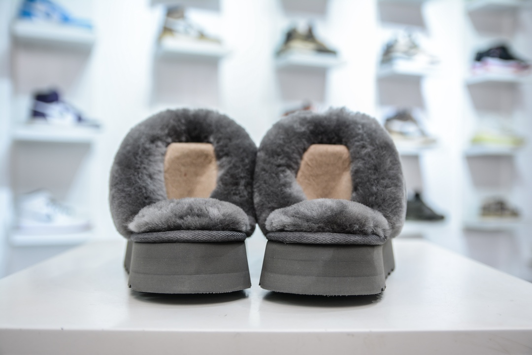 UGG W Disquette Slipper Chestnut 蒂茨库特系列加厚款穆勒风包头舒适露跟半拖鞋