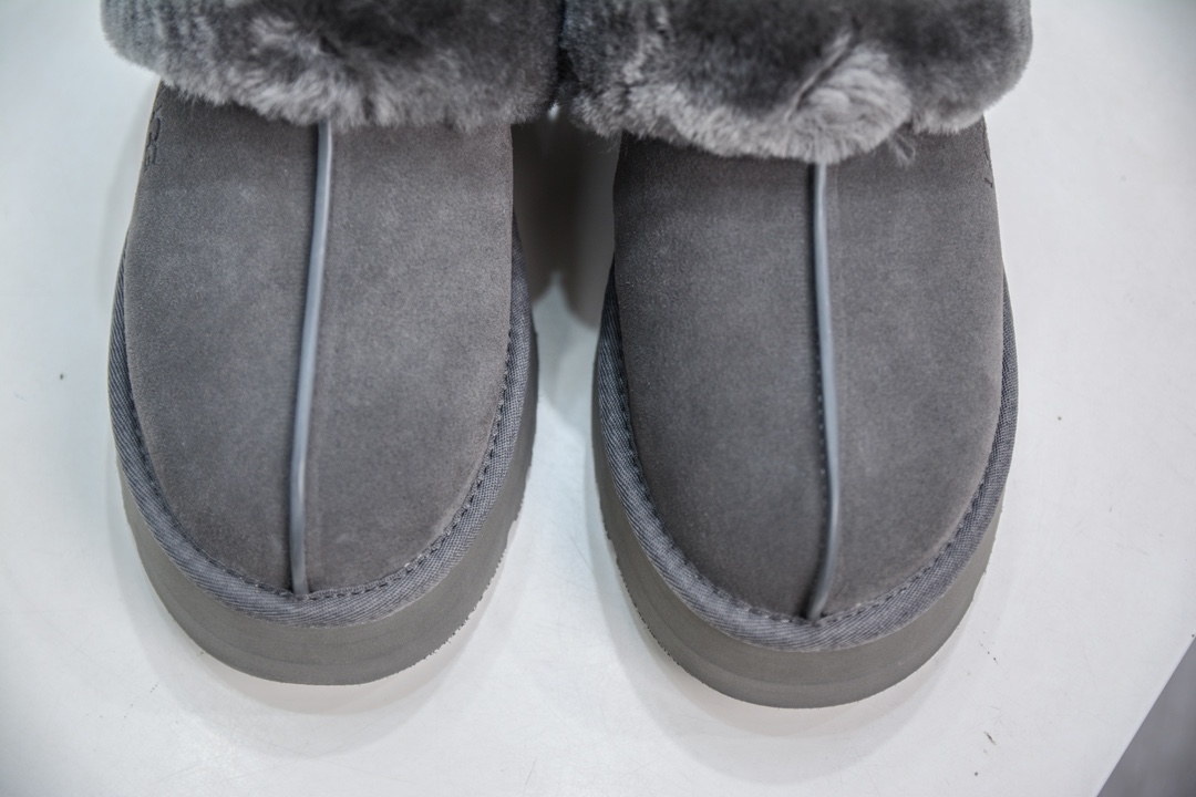 UGG W Disquette Slipper Chestnut 蒂茨库特系列加厚款穆勒风包头舒适露跟半拖鞋