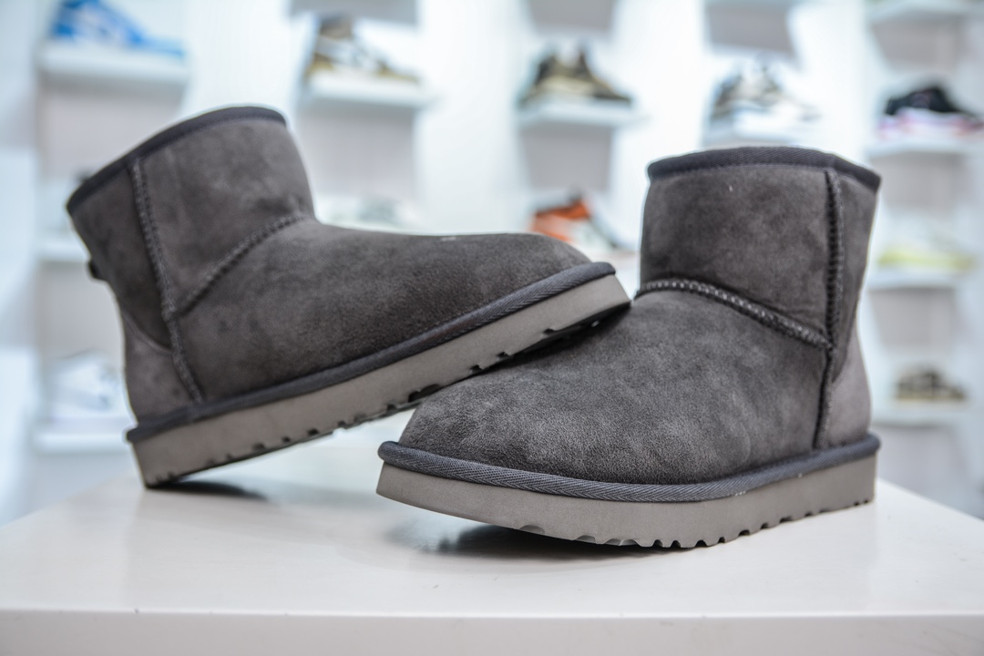 UGG CLASSIC Mini 中筒 1.5CM薄底 灰色 男女款同价 小