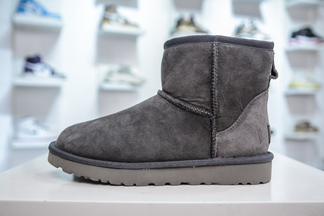 UGG CLASSIC Mini 中筒 1.5CM薄底 灰色 男女款同价 小