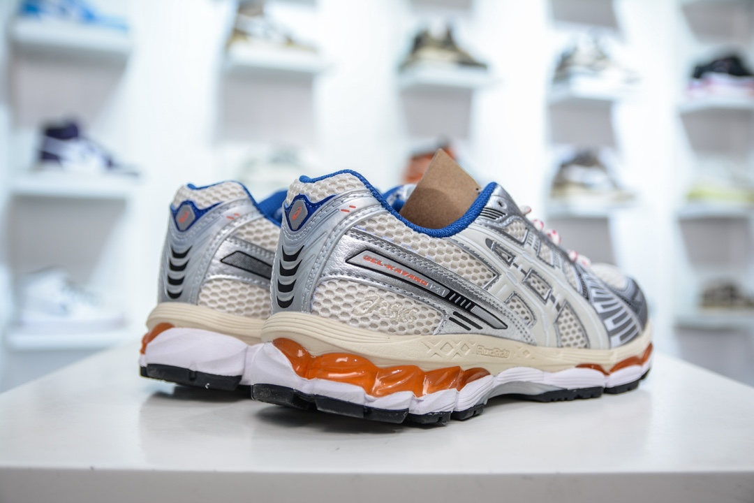 X版纯原 亚瑟士联名纽约街头潮流品牌KITH x Asics Gel Kayano 12.1”Cream/Knicks”卡亚诺12.1代系列低帮轻量缓震休闲运动跑步鞋 1203A555-101