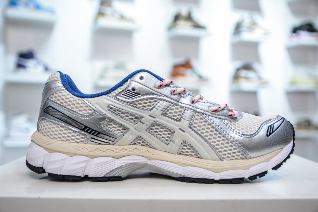 X版纯原 亚瑟士联名纽约街头潮流品牌KITH x Asics Gel Kayano 12.1”Cream/Knicks”卡亚诺12.1代系列低帮轻量缓震休闲运动跑步鞋 1203A555-101