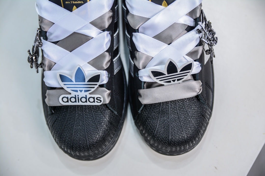 Adidas Originals Superstar ”Black Sliver”经典贝壳头系列低帮百搭休闲运动板鞋 EG4959