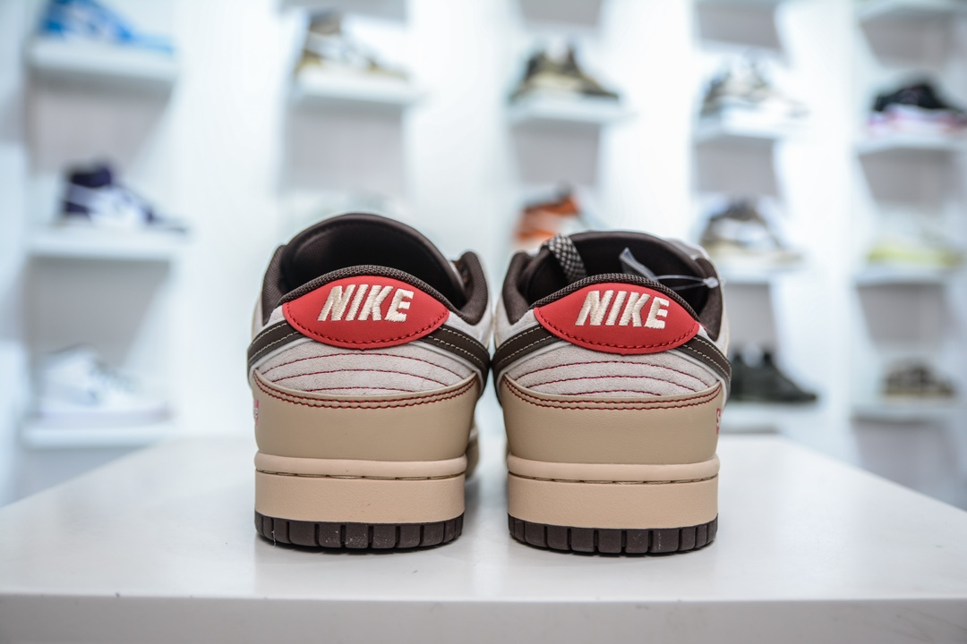 Nike SB Dunk Low x Supreme SUP联名-灰棕红小钩 MM1089-021