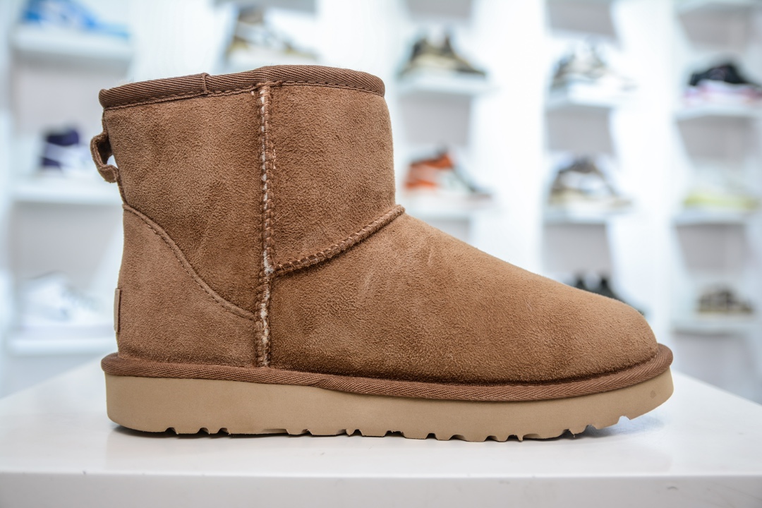 UGG CLASSIC Mini 中筒 1.5CM薄底 栗色