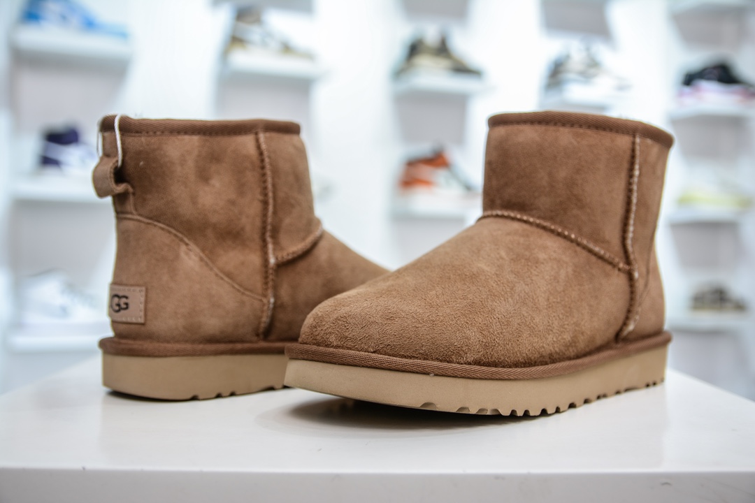 UGG CLASSIC Mini 中筒 1.5CM薄底 栗色