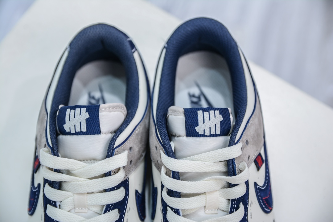 Undefeated x Nike Dunk Low 白灰泼墨藏蓝勾 DJ2024-041