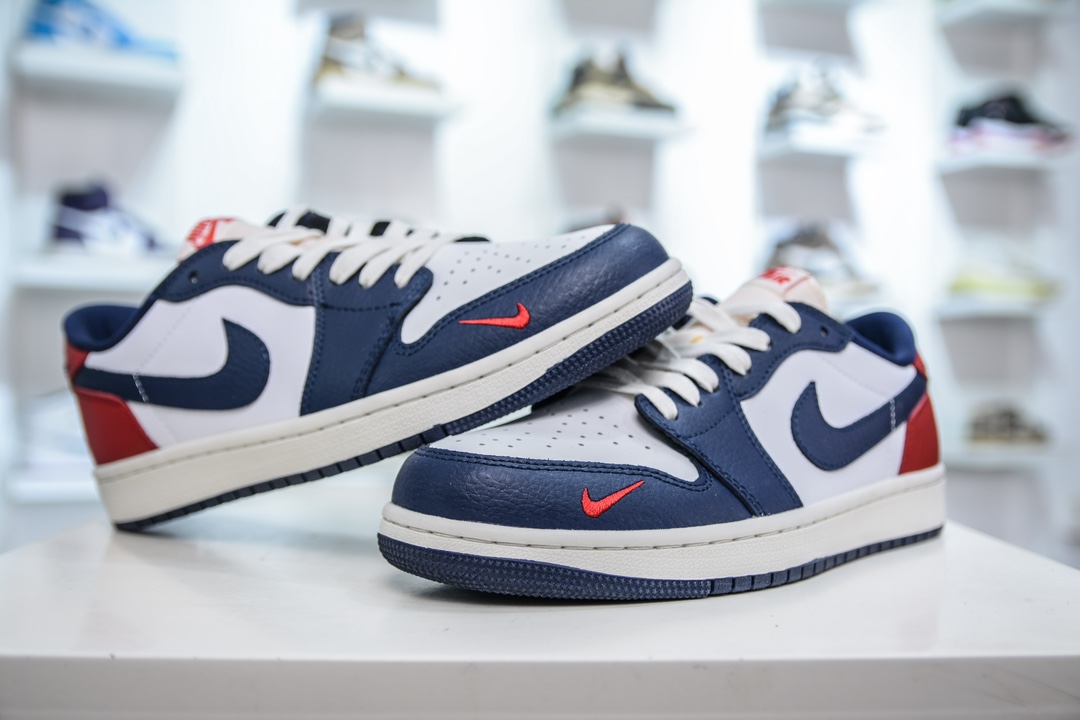 NK Air Jordan 1 Low OG ”Howard University” AJ1 乔1霍华德大学 白红蓝 HQ2993-100