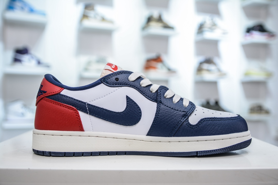 NK Air Jordan 1 Low OG ”Howard University” AJ1 乔1霍华德大学 白红蓝 HQ2993-100