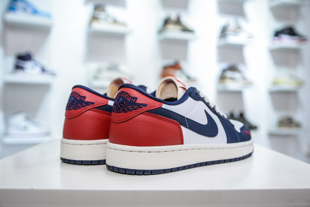 NK Air Jordan 1 Low OG ”Howard University” AJ1 乔1霍华德大学 白红蓝 HQ2993-100