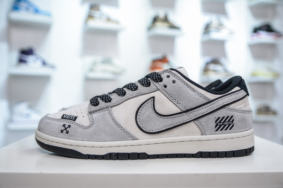 Nike SB Dunk Low x OFF-WHITE OW联名-灰翻毛满天星 DQ1098-521