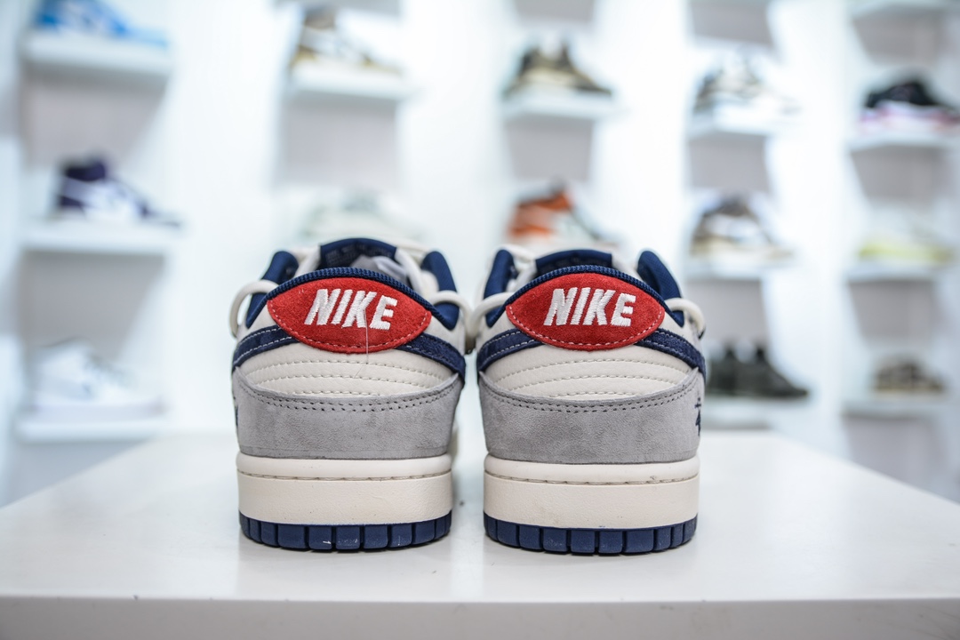 Nike SB Dunk Low X Stussy 斯图西联名-绑带米灰藏蓝勾 SJ2068-308