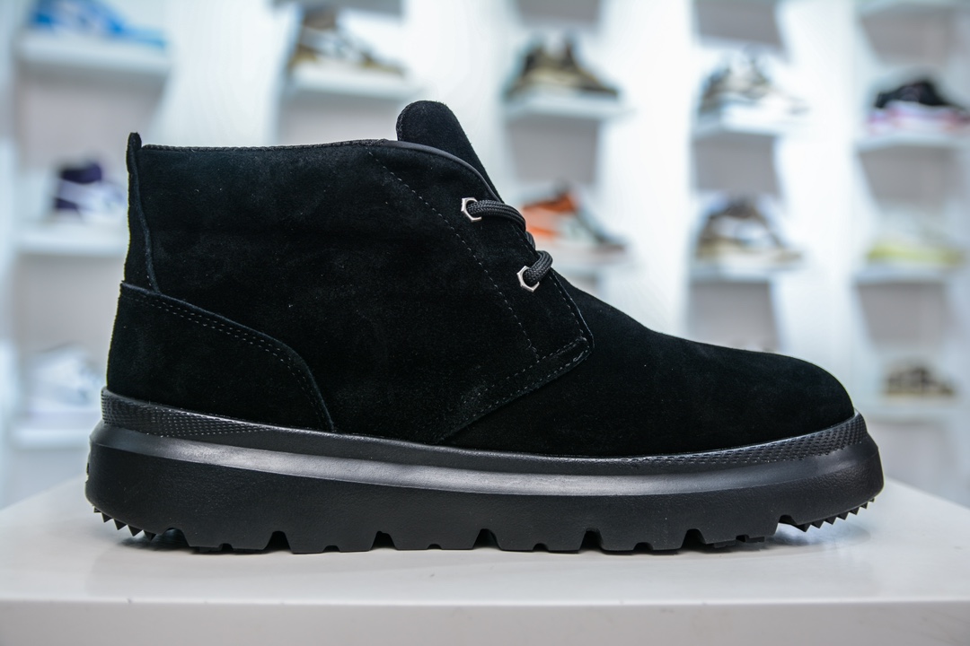 UGG M Burleigh Chukka 伯利恰克系列男士矮帮轻量化休闲运动工装马丁靴 黑色 1151773