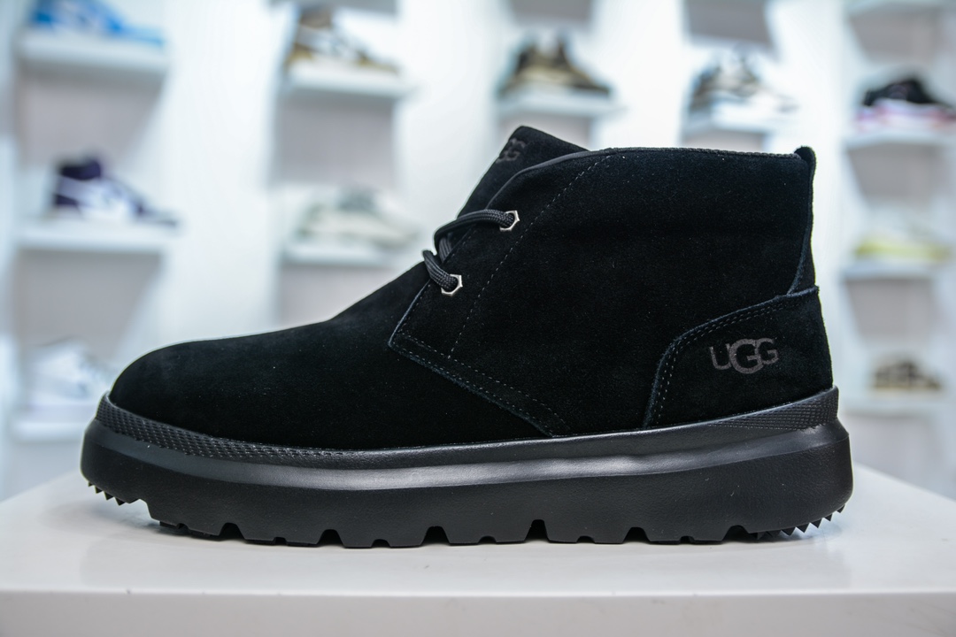 UGG M Burleigh Chukka 伯利恰克系列男士矮帮轻量化休闲运动工装马丁靴 黑色 1151773