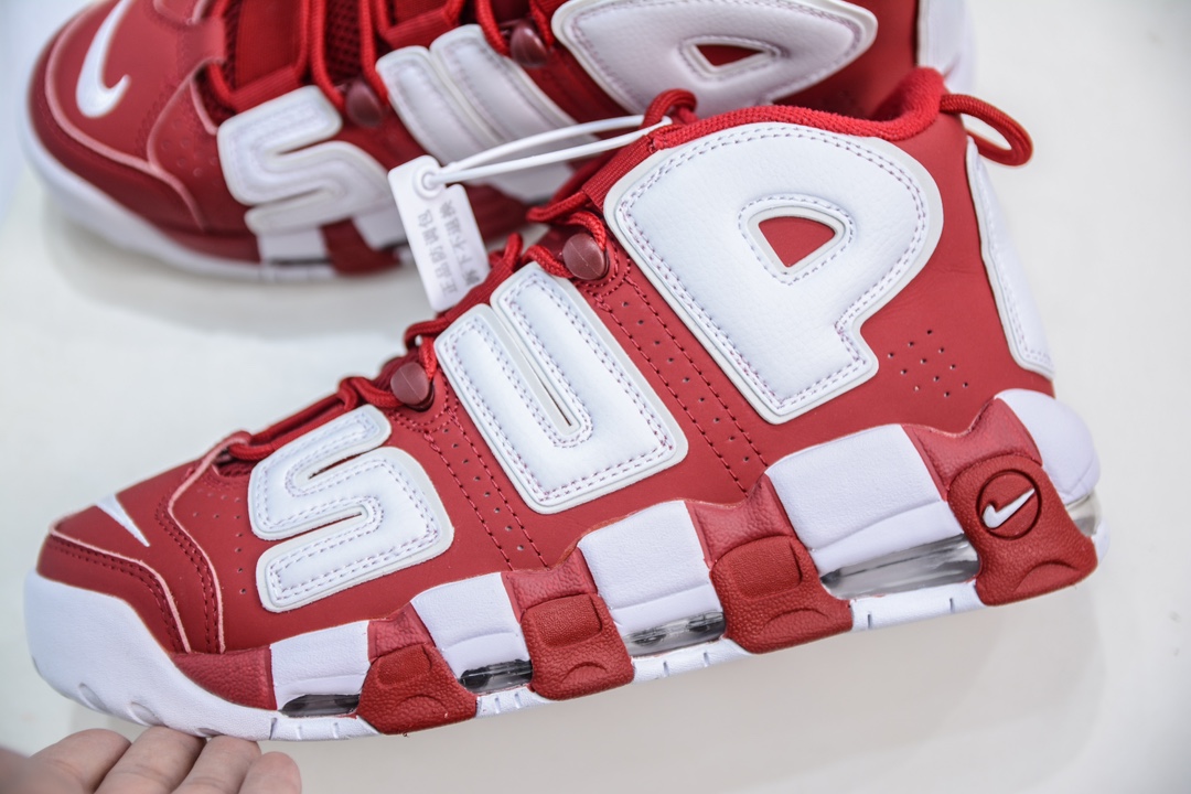 纯原 NK Air More Uptempo ’96 OG 皮蓬大AIR复古篮球鞋 白红 902290-600