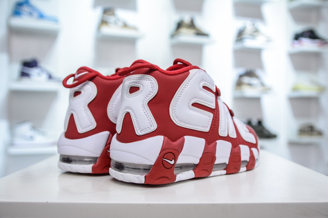 纯原 NK Air More Uptempo ’96 OG 皮蓬大AIR复古篮球鞋 白红 902290-600