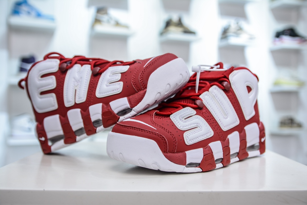 纯原 NK Air More Uptempo ’96 OG 皮蓬大AIR复古篮球鞋 白红 902290-600