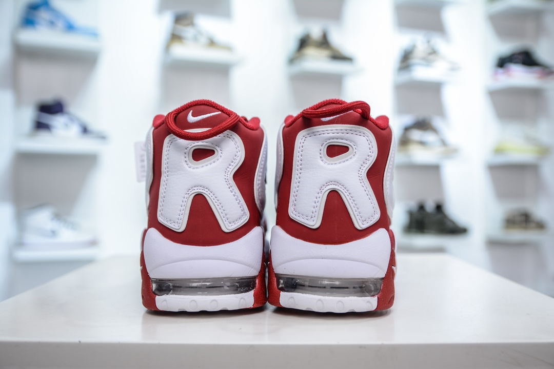 纯原 NK Air More Uptempo ’96 OG 皮蓬大AIR复古篮球鞋 白红 902290-600