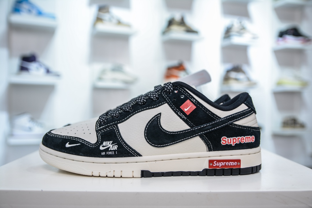 Nike SB Dunk Low x Supreme SUP联名-米黑白小钩满天星 MM1089-020