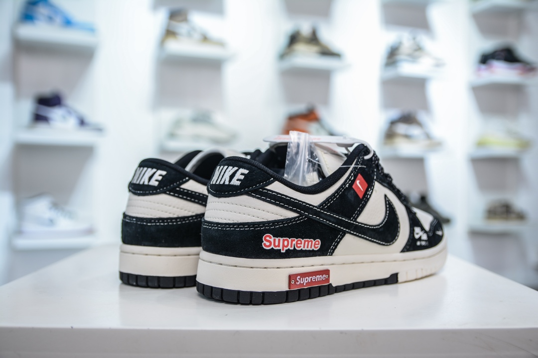 Nike SB Dunk Low x Supreme SUP联名-米黑白小钩满天星 MM1089-020