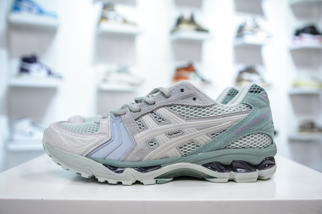 X版纯原 亚瑟士/ASICS Gel Kayano 14”Cream Denim Blue”卡亚诺14代系列麂皮款轻量缓震休闲运动跑步鞋 1201A161-023