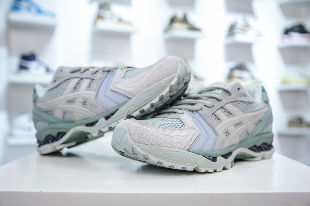 X版纯原 亚瑟士/ASICS Gel Kayano 14”Cream Denim Blue”卡亚诺14代系列麂皮款轻量缓震休闲运动跑步鞋 1201A161-023