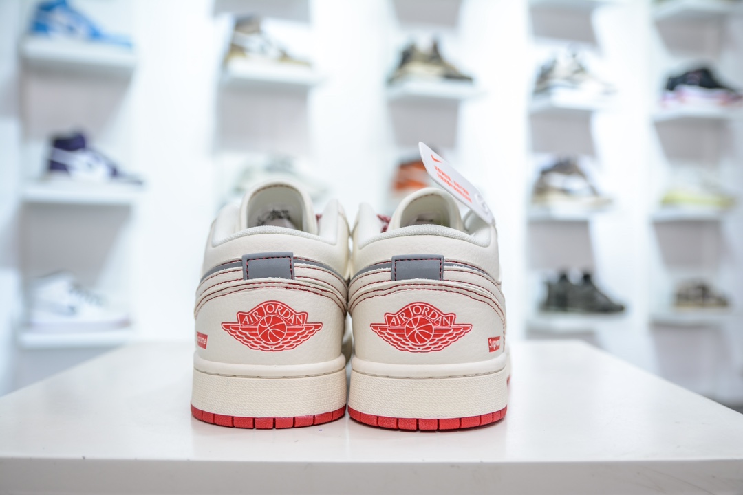 Air Jordan 1 Retro Low x Supreme SUP联名-红兔八哥 SJ9950-025