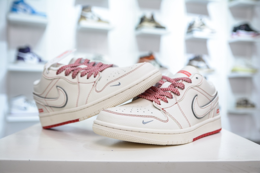 Air Jordan 1 Retro Low x Supreme SUP联名-红兔八哥 SJ9950-025