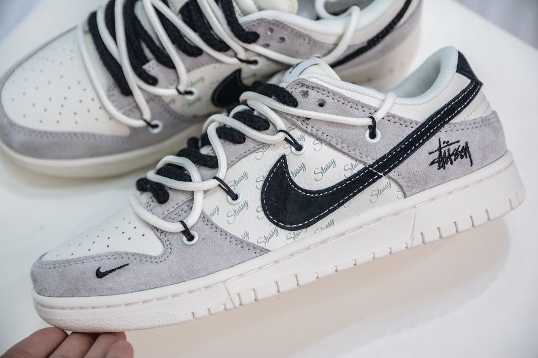 Nike SB Dunk Low X Stussy 斯图西联名-白灰黑勾 SJ2068-306