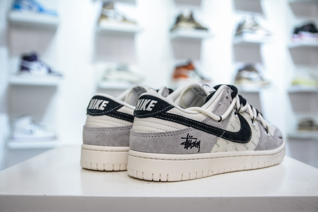 Nike SB Dunk Low X Stussy 斯图西联名-白灰黑勾 SJ2068-306