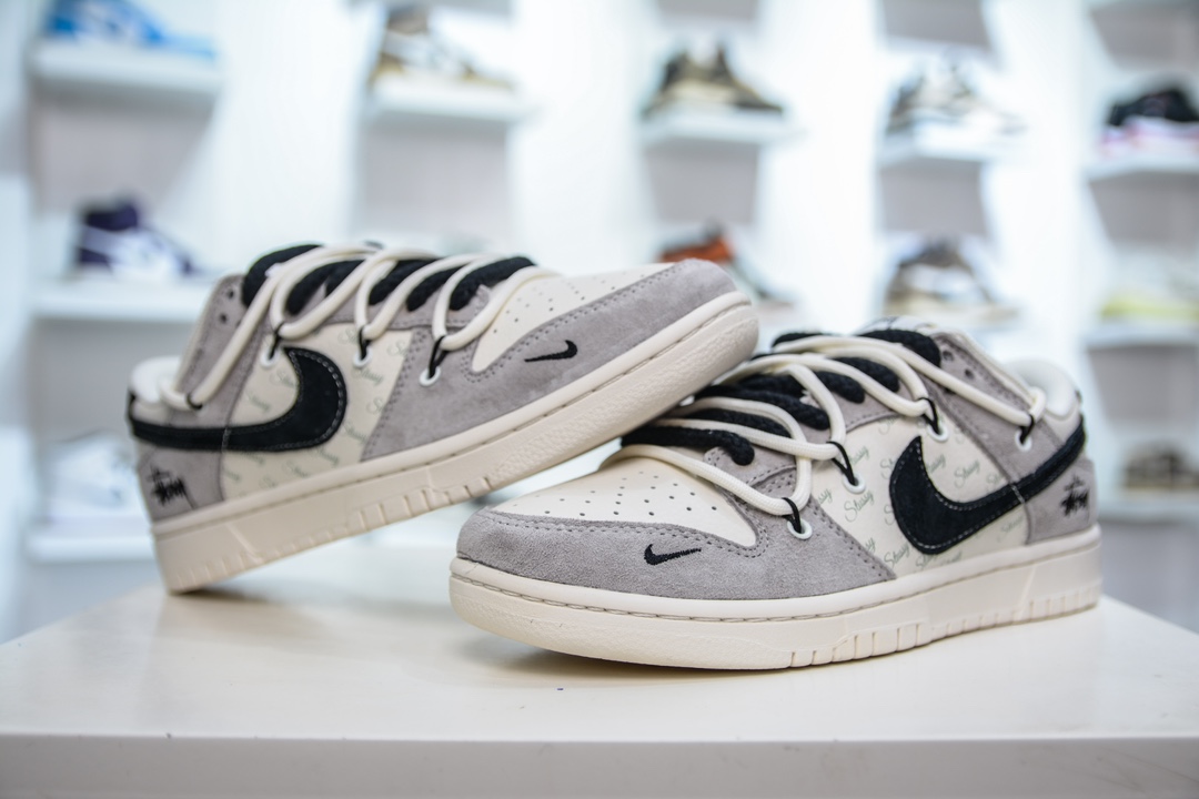 Nike SB Dunk Low X Stussy 斯图西联名-白灰黑勾 SJ2068-306