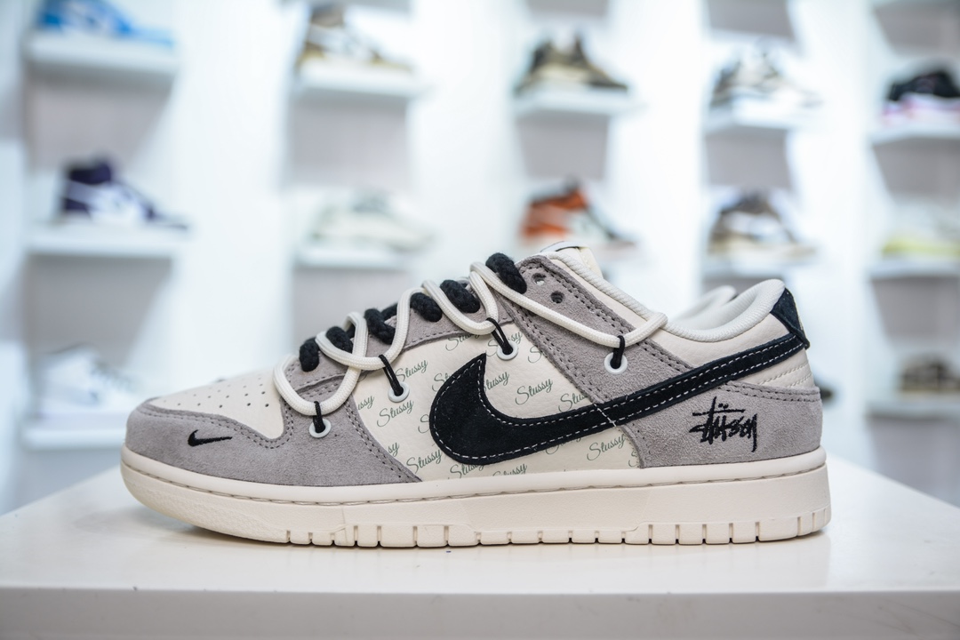 Nike SB Dunk Low X Stussy 斯图西联名-白灰黑勾 SJ2068-306