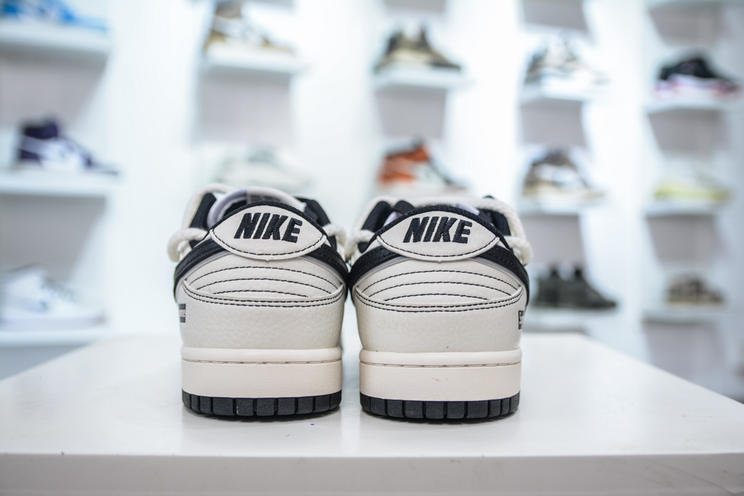 Nike SB Dunk Low x Supreme SUP联名-白黑小钩绑带 XX2025-566