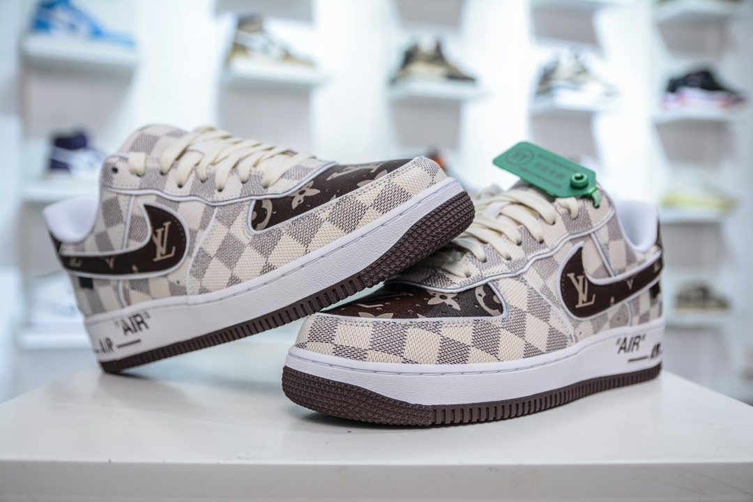 HY版纯原 Nike Air Force 1 Low x Louis Vuitton LV联名灰棕老花 LD4631-202