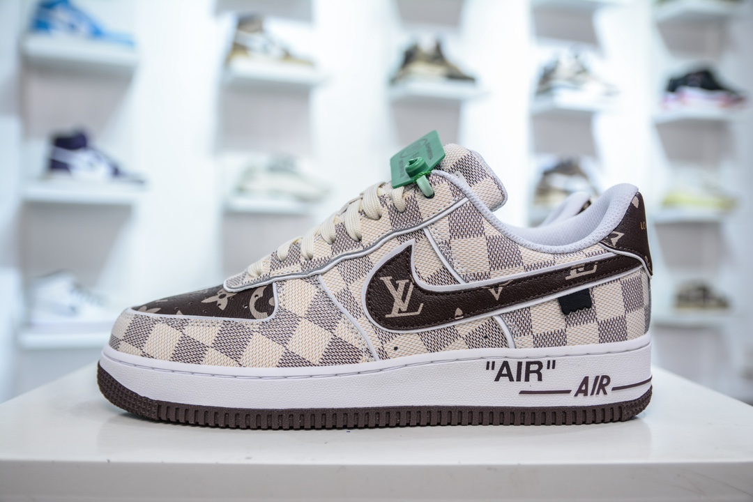 HY版纯原 Nike Air Force 1 Low x Louis Vuitton LV联名灰棕老花 LD4631-202