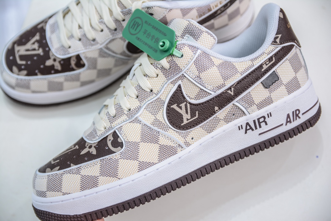 HY版纯原 Nike Air Force 1 Low x Louis Vuitton LV联名灰棕老花 LD4631-202