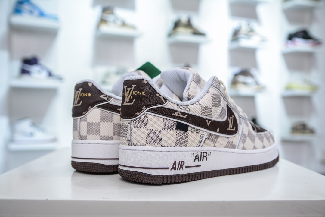 HY版纯原 Nike Air Force 1 Low x Louis Vuitton LV联名灰棕老花 LD4631-202