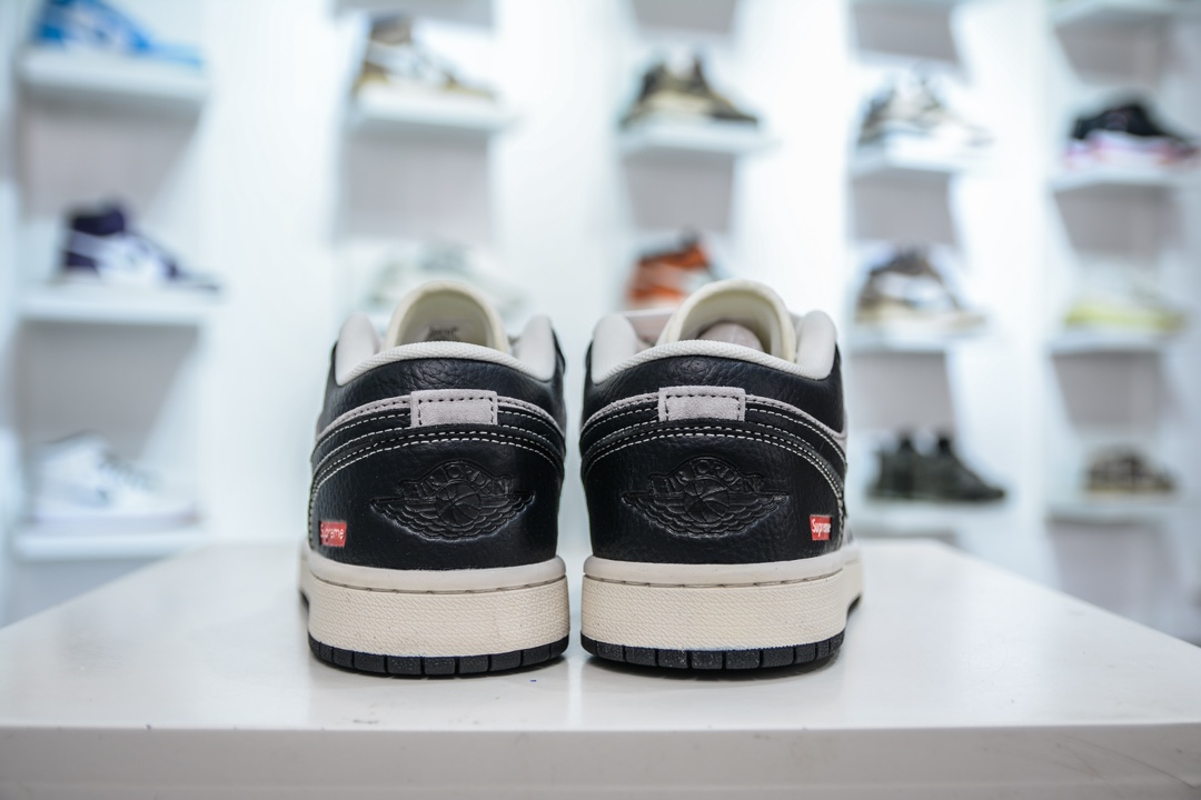 Air Jordan 1 Retro Low x Supreme SUP联名-灰黑 SJ9950-032