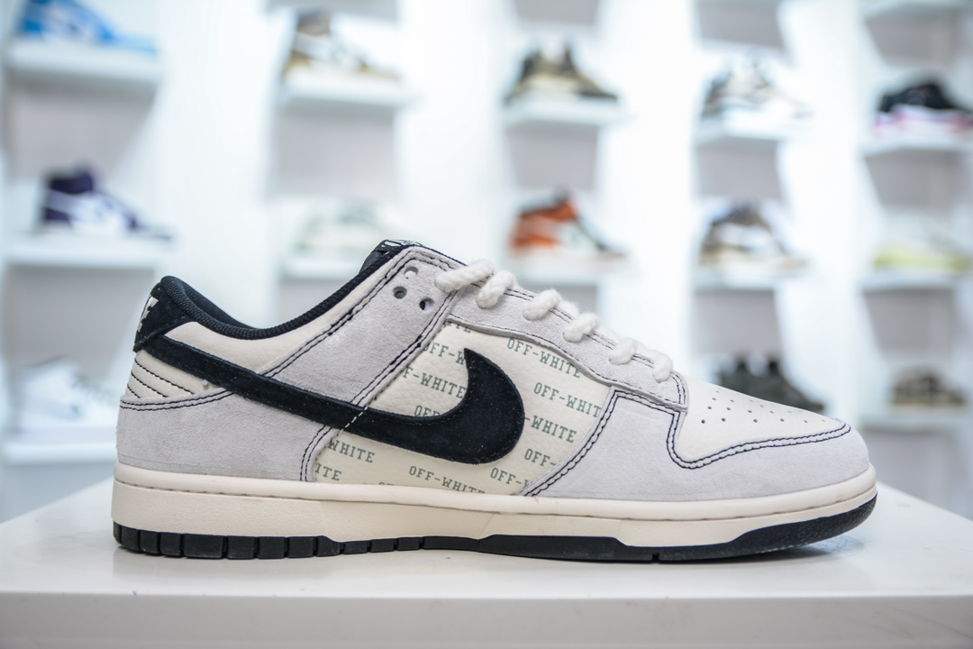 OFF-WHITE x Nike Dunk Low OW联名-白灰黑勾   YX5066-212